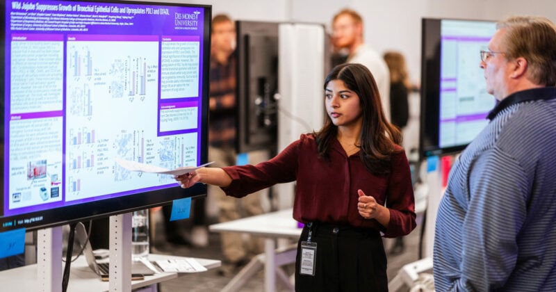 DMU students present their findings at the annual Research Symposium.