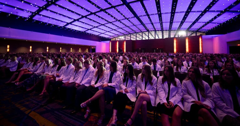 DMU clinical students receive their white coats at university's White Coat Ceremony