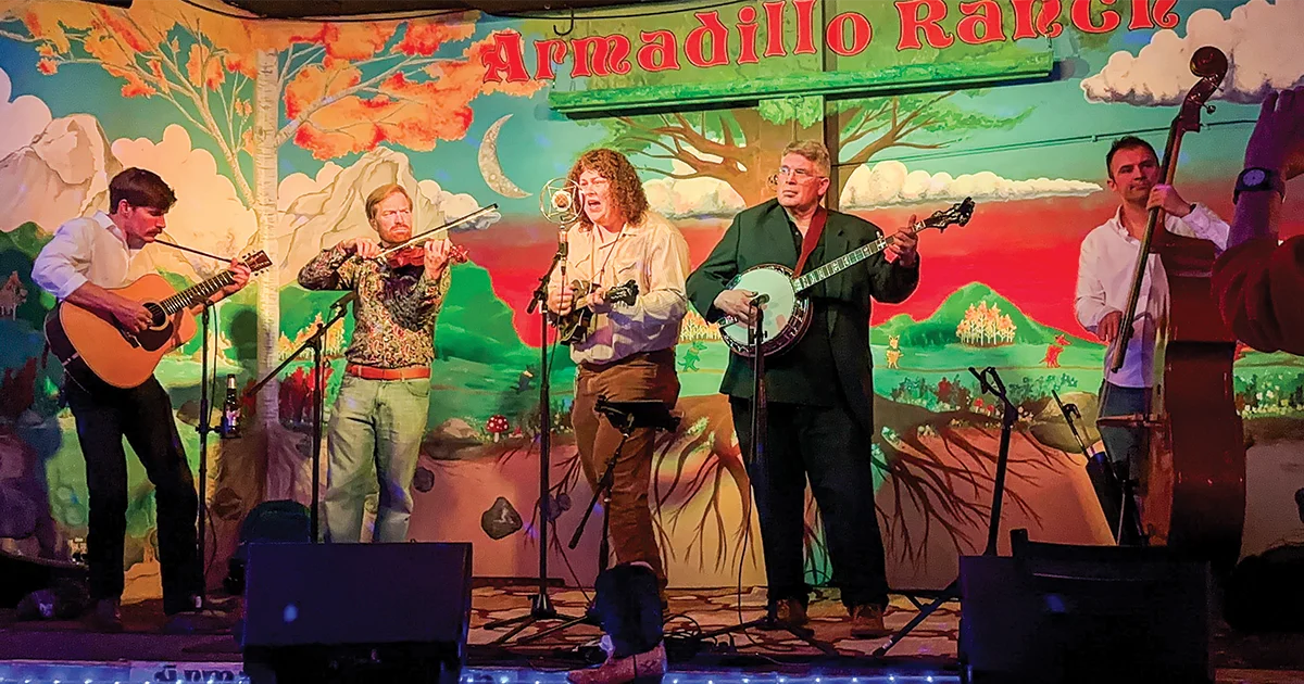 Banjo Bob in Action: Robert Craig, D.O.’90, takes the stage with his Colorado Springs bluegrass band, Old Dangerfield. (He’s the one with the banjo.)