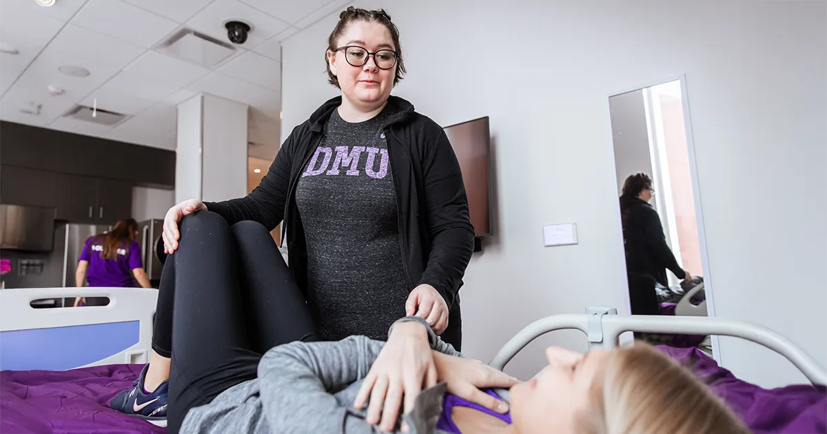 OTD students participate in training exercises in the Home Care Lab.