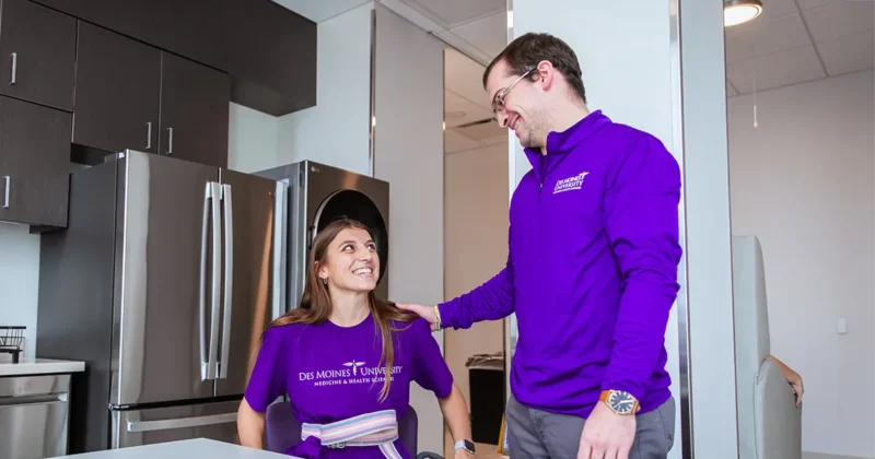 OTD students engaging in a simulated kitchen activity.