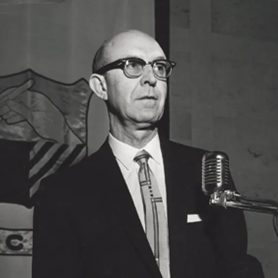A black and white photo of Howard Graney, DO’33