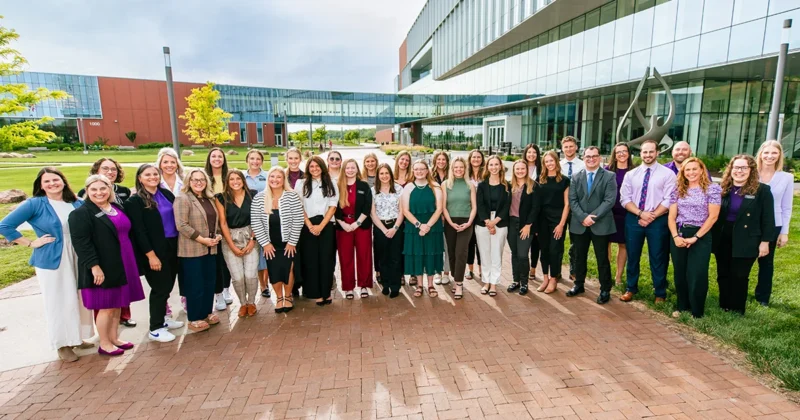 Photo of DMU's first Occupational Therapy students.