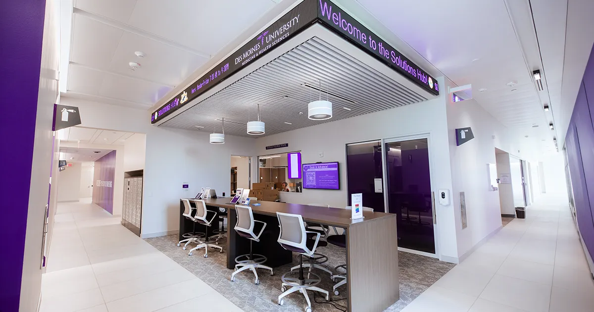 The Solutions Hub, DMU’s on-campus tech support location.