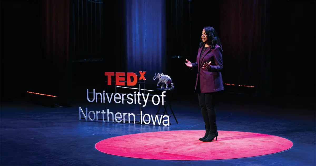 President and CEO Angela L. Walker Franklin, PhD, presents at TEDx at the University of Northern Iowa