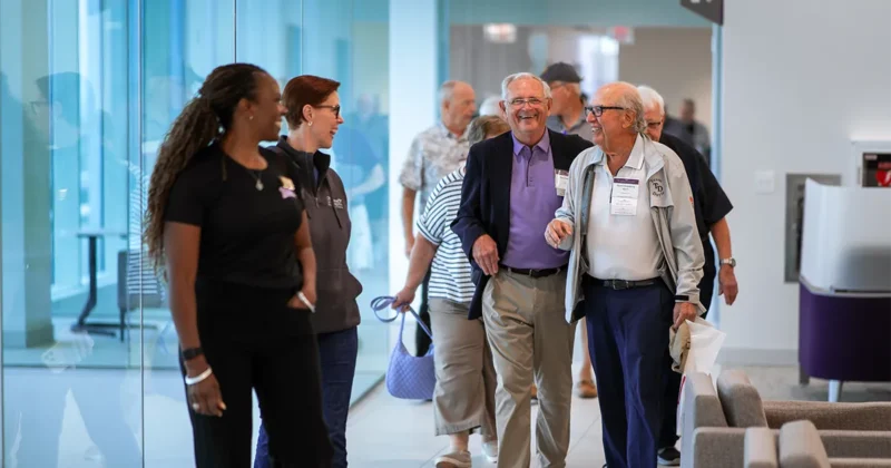 DMU alumni participate in a campus tour during the 2026 alumni reunion.