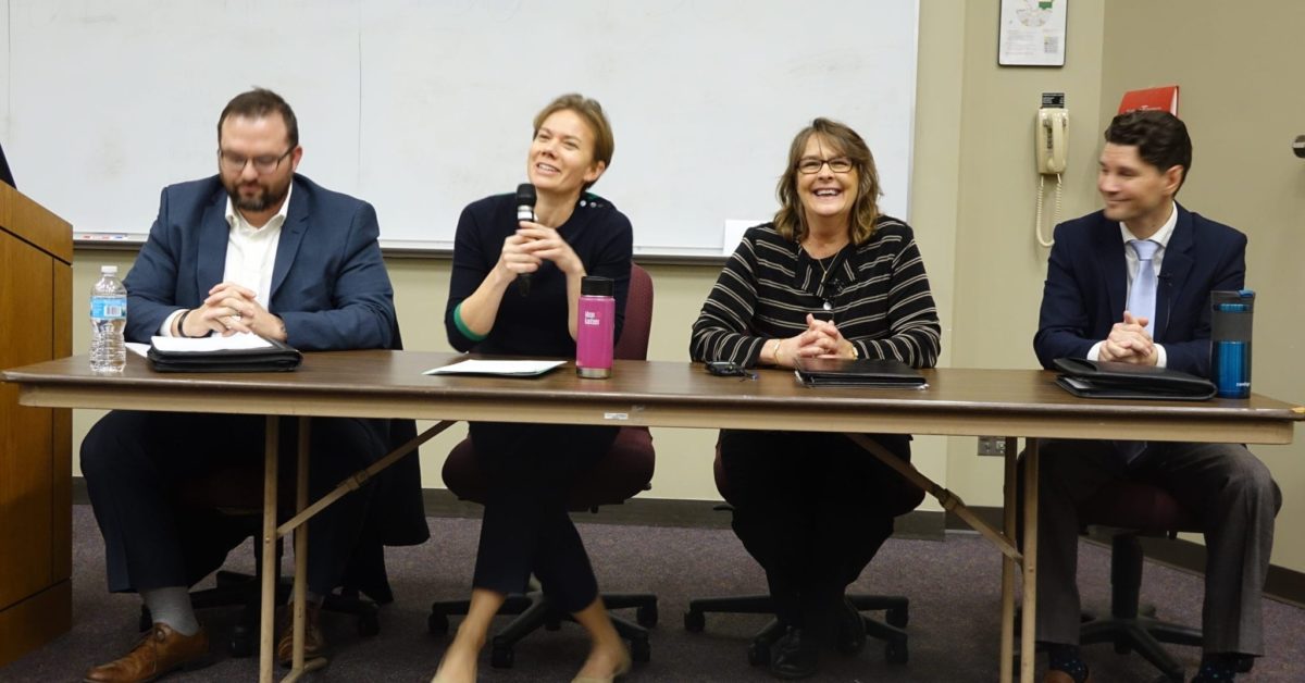 Panelists Heim, Heineman, Price and Boeckermann